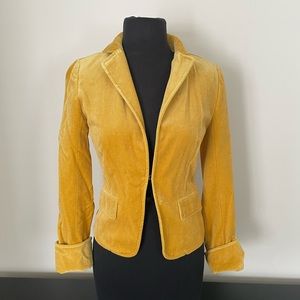 J. Crew Mustard Yellow Velvet Blazer
